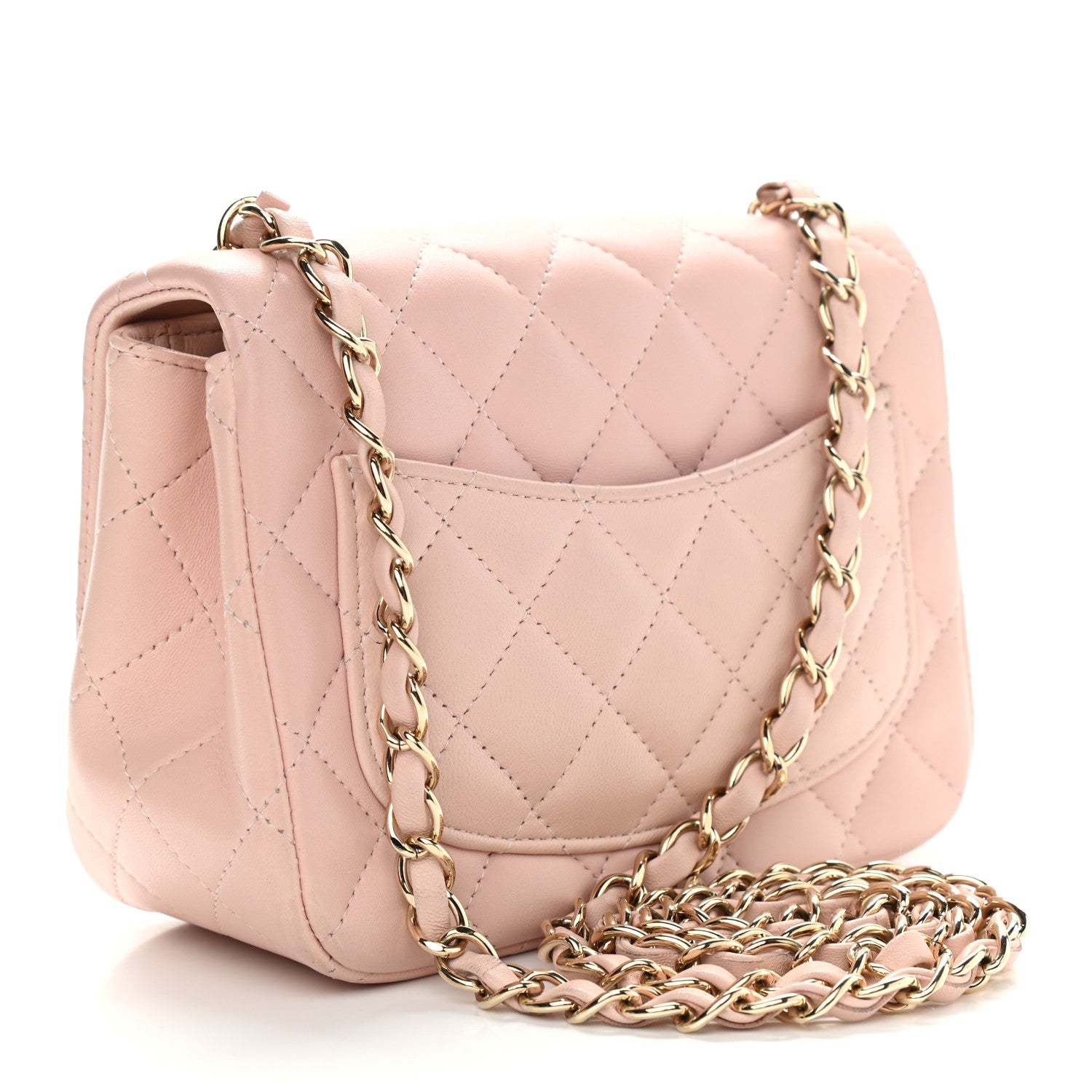Chanel Lambskin Quilted Mini Square Flap Light Pink 2 of 8