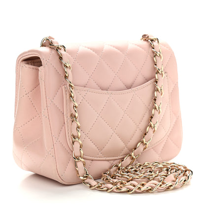 Chanel Lambskin Quilted Mini Square Flap Light Pink 2 of 8