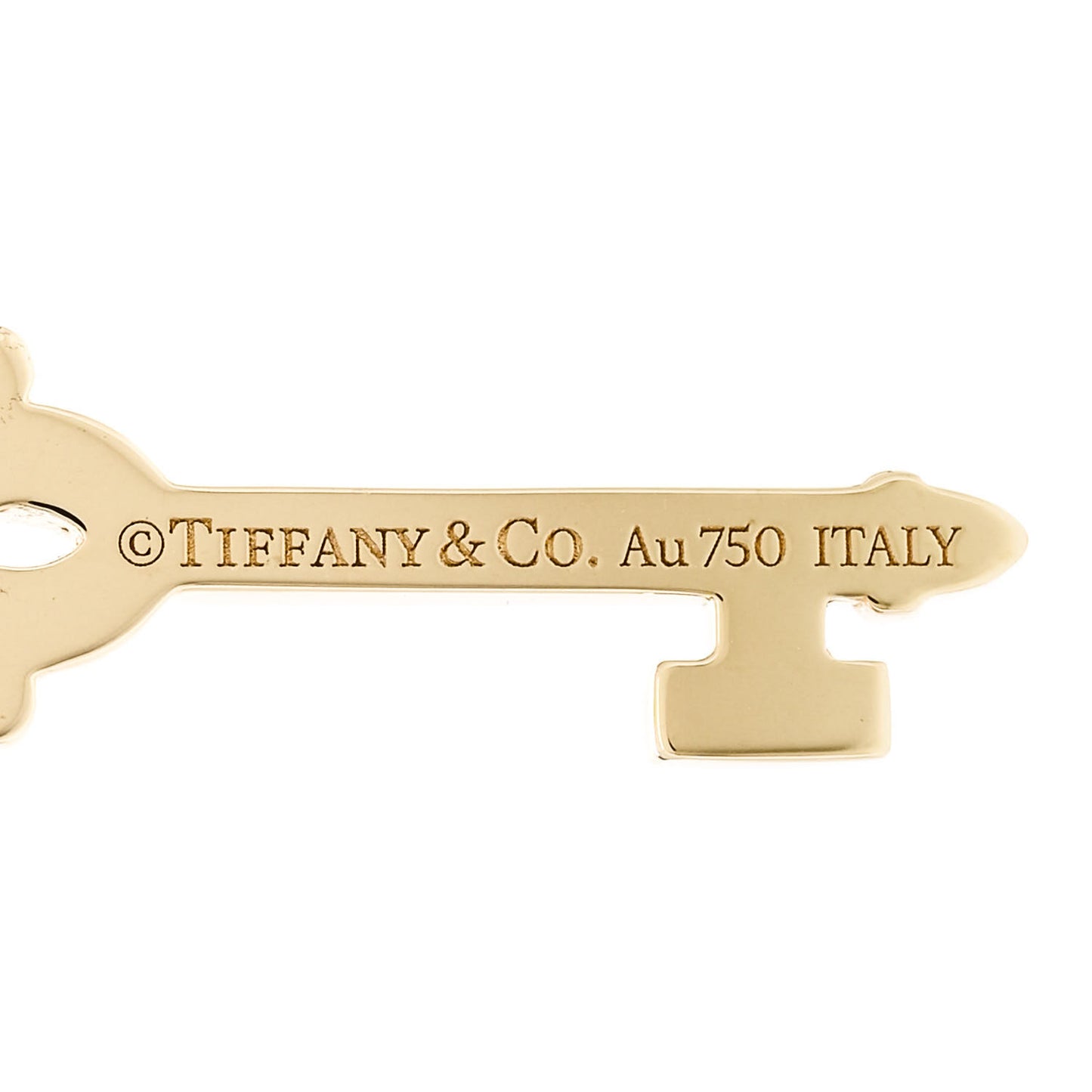 18K Yellow Gold Diamond Mini Victoria Key Pendant