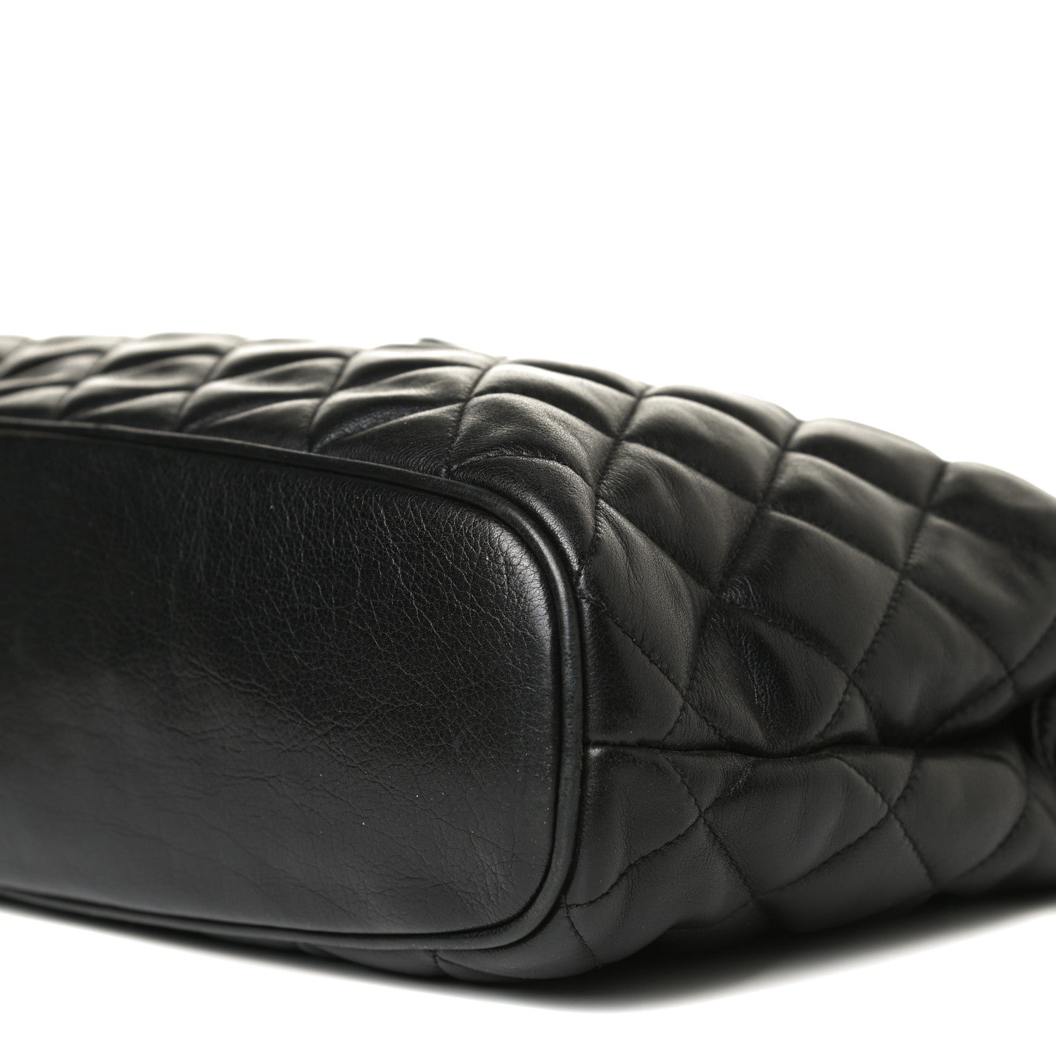 Chanel Lambskin Quilted Shopping Tote Black 9 of 18