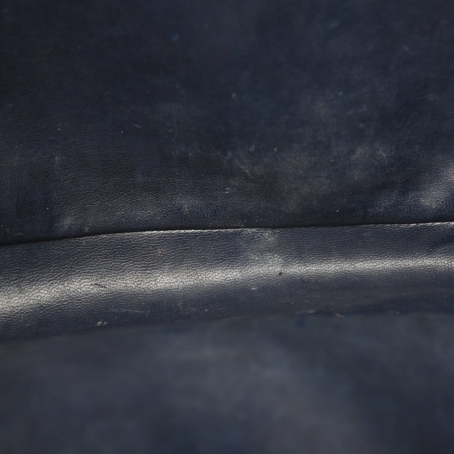 Lambskin Stitched Shopper Tote Navy
