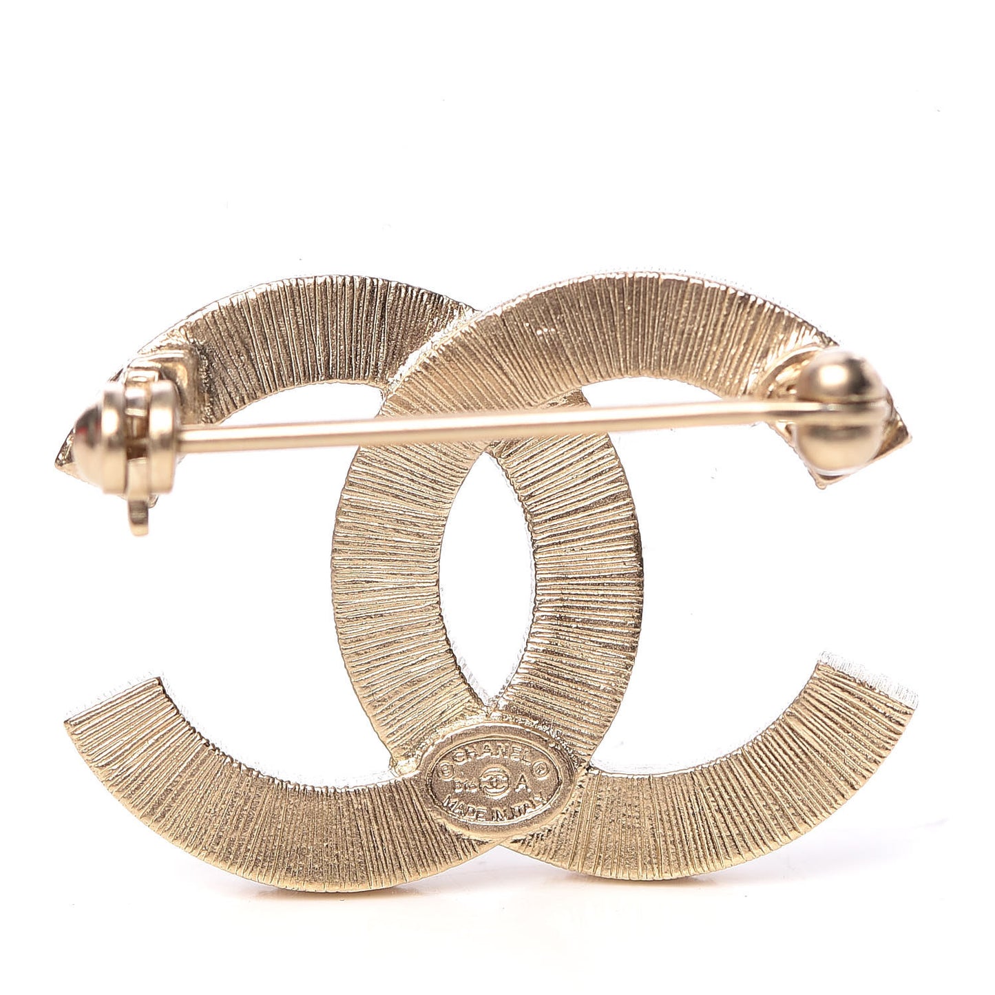 Pearl CC Mini Brooch Gold