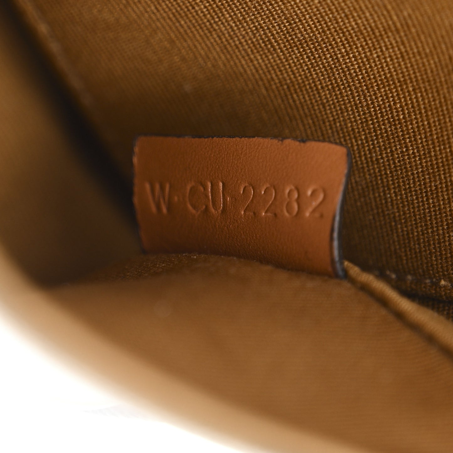 Canvas Calfskin Triomphe Mini Besace Tan