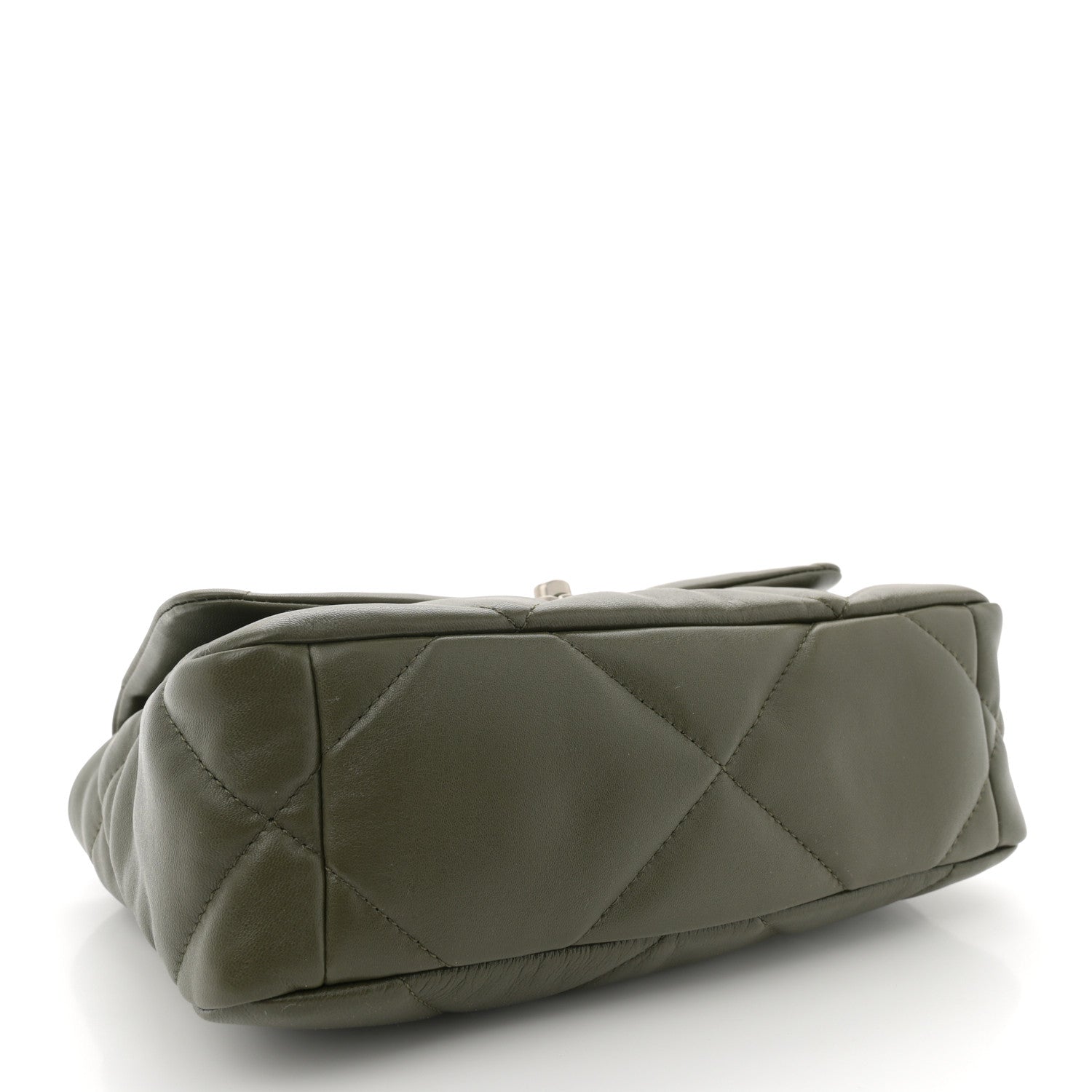 Chanel Lambskin Quilted Medium Chanel 19 Flap Khaki 4 of 10