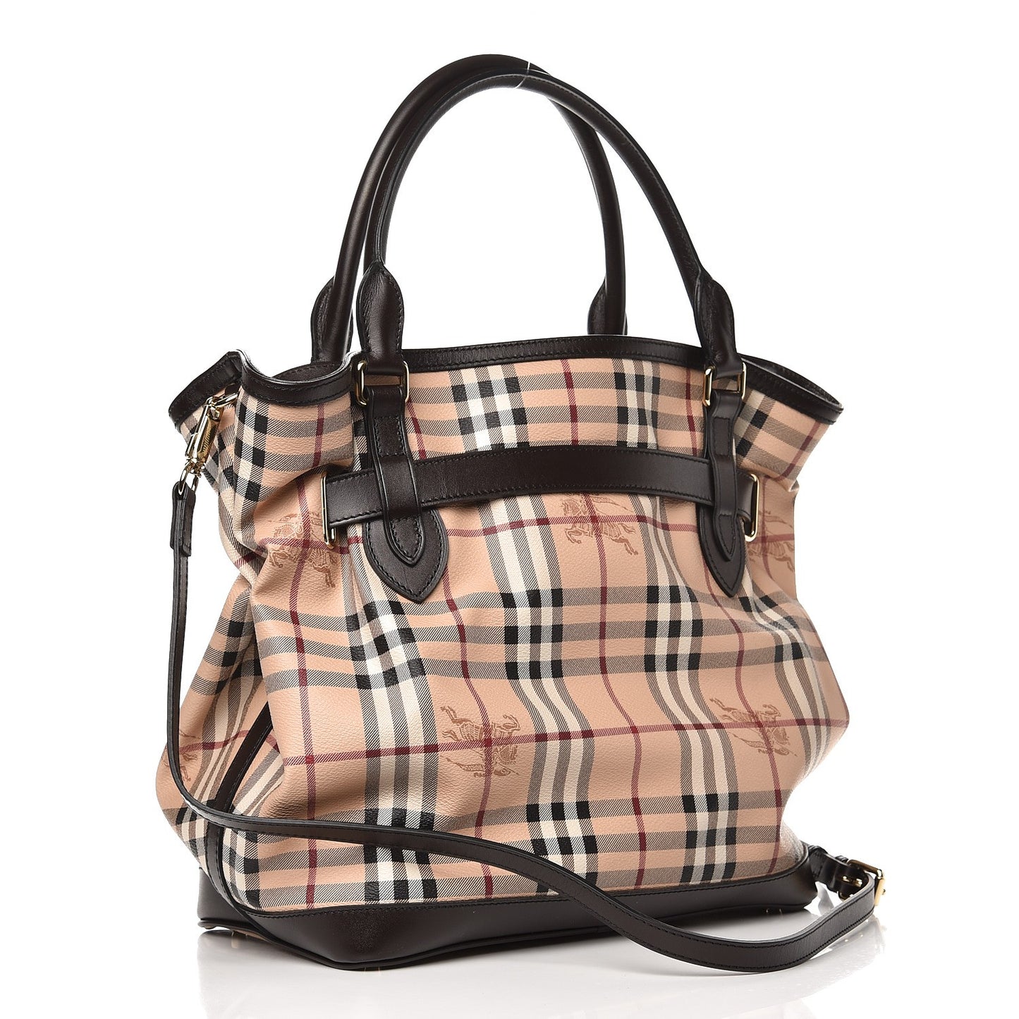 Haymarket Check Medium Golderton Tote Chocolate