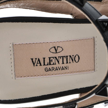 Valentino Garavani Nappa Rockstud Ankle Strap 100mm Pumps 35.5 Light Ivory Black 6 of 7