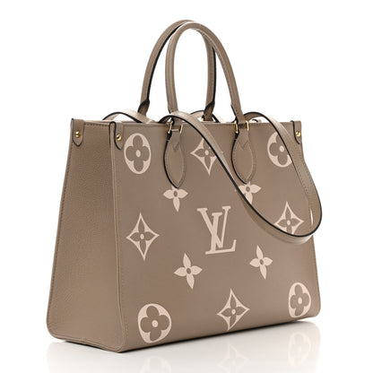 Louis Vuitton Empreinte Monogram Giant Onthego MM Tourterelle Creme 4 of 9