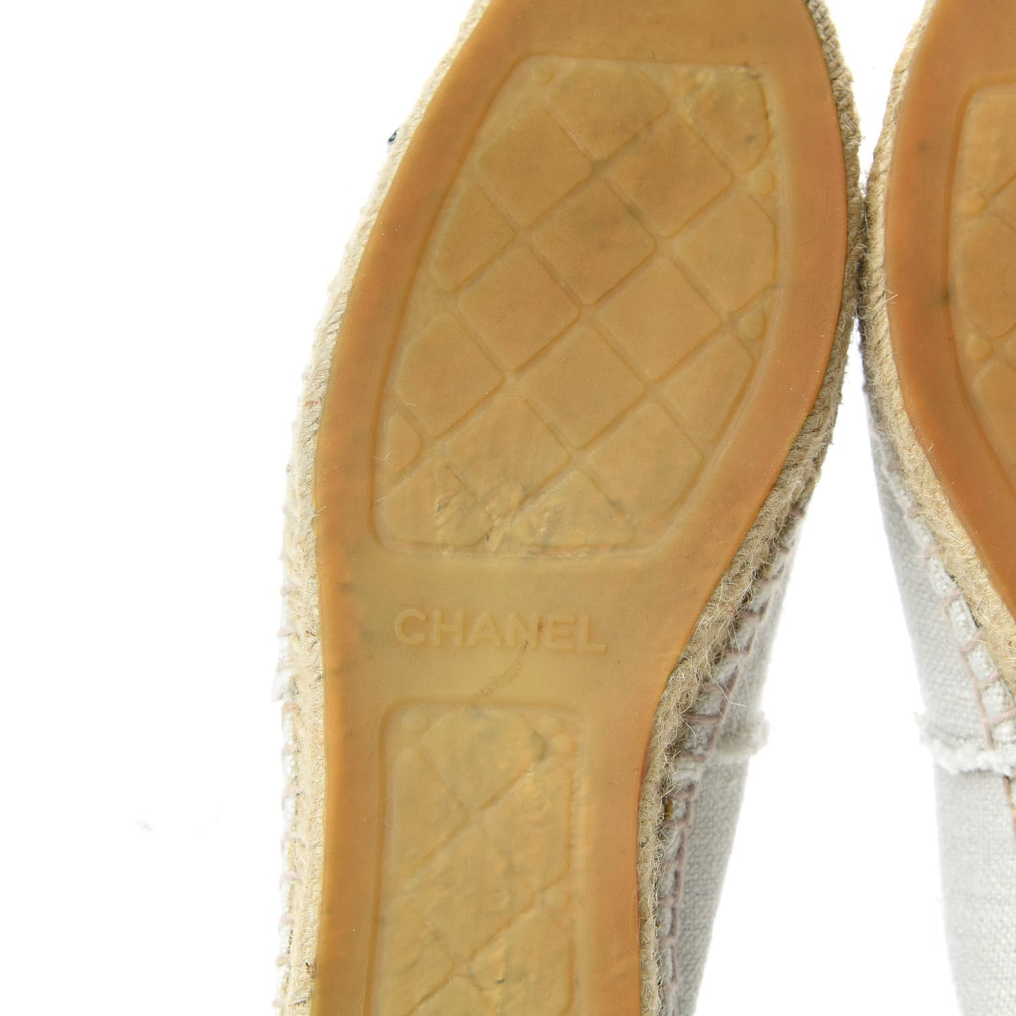 Linen CC Espadrilles 39 Beige Black