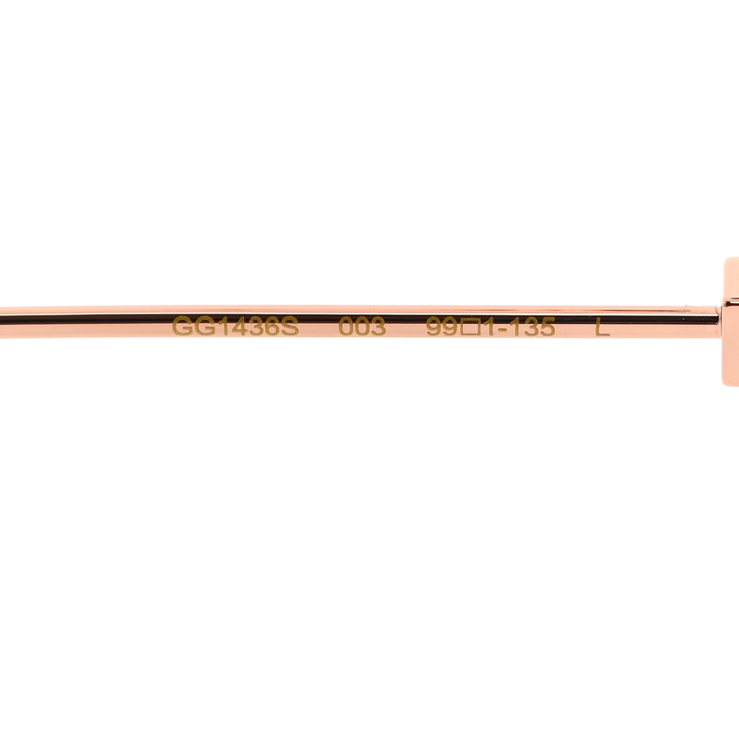 Metal Mask Sunglasses GG1436S Red Gold