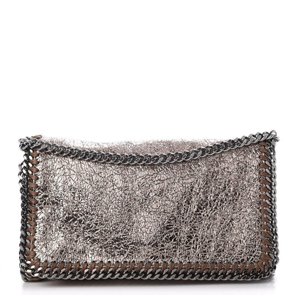 Stella McCartney Metallic Crackle Faux Leather Crossbody Bag Rose Gold 1 of 8