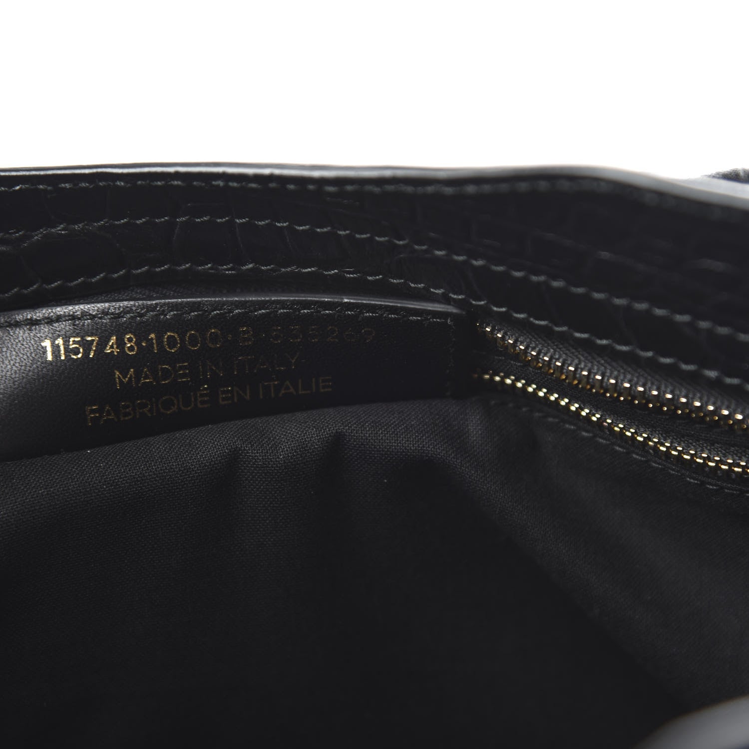 Balenciaga Calfskin Crocodile Embossed Classic Hardware City Black 10 of 11