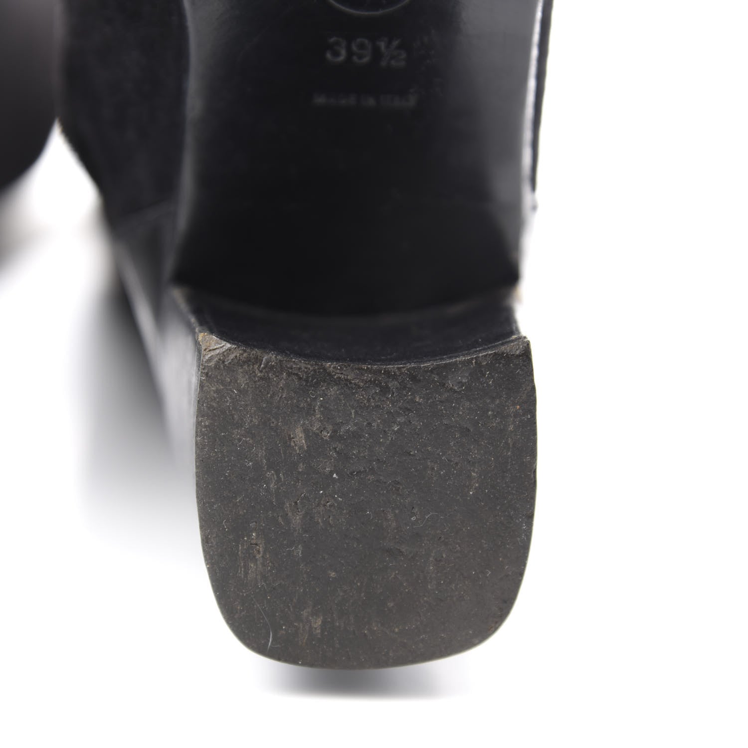 Chanel Suede Calfskin CC Knee High Boots 39.5 Black 13 of 17
