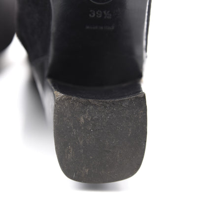 Chanel Suede Calfskin CC Knee High Boots 39.5 Black 13 of 17