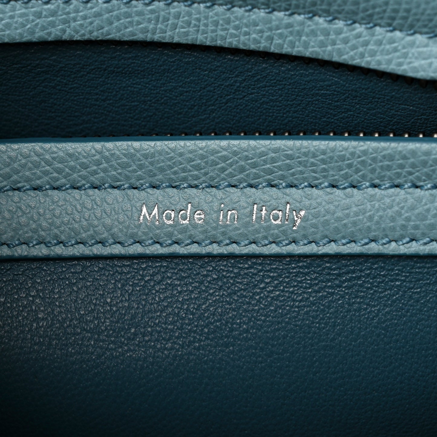 Grained Calfskin Medium Phantom Luggage Antique Blue