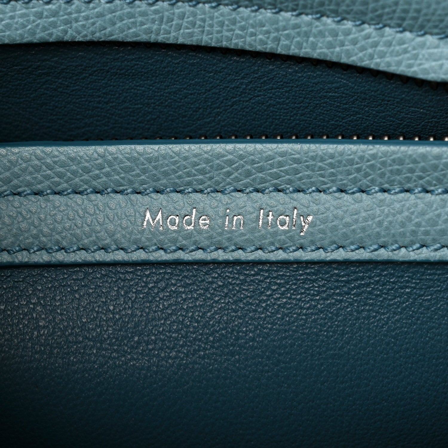 Celine Grained Calfskin Medium Phantom Luggage Antique Blue 7 of 10