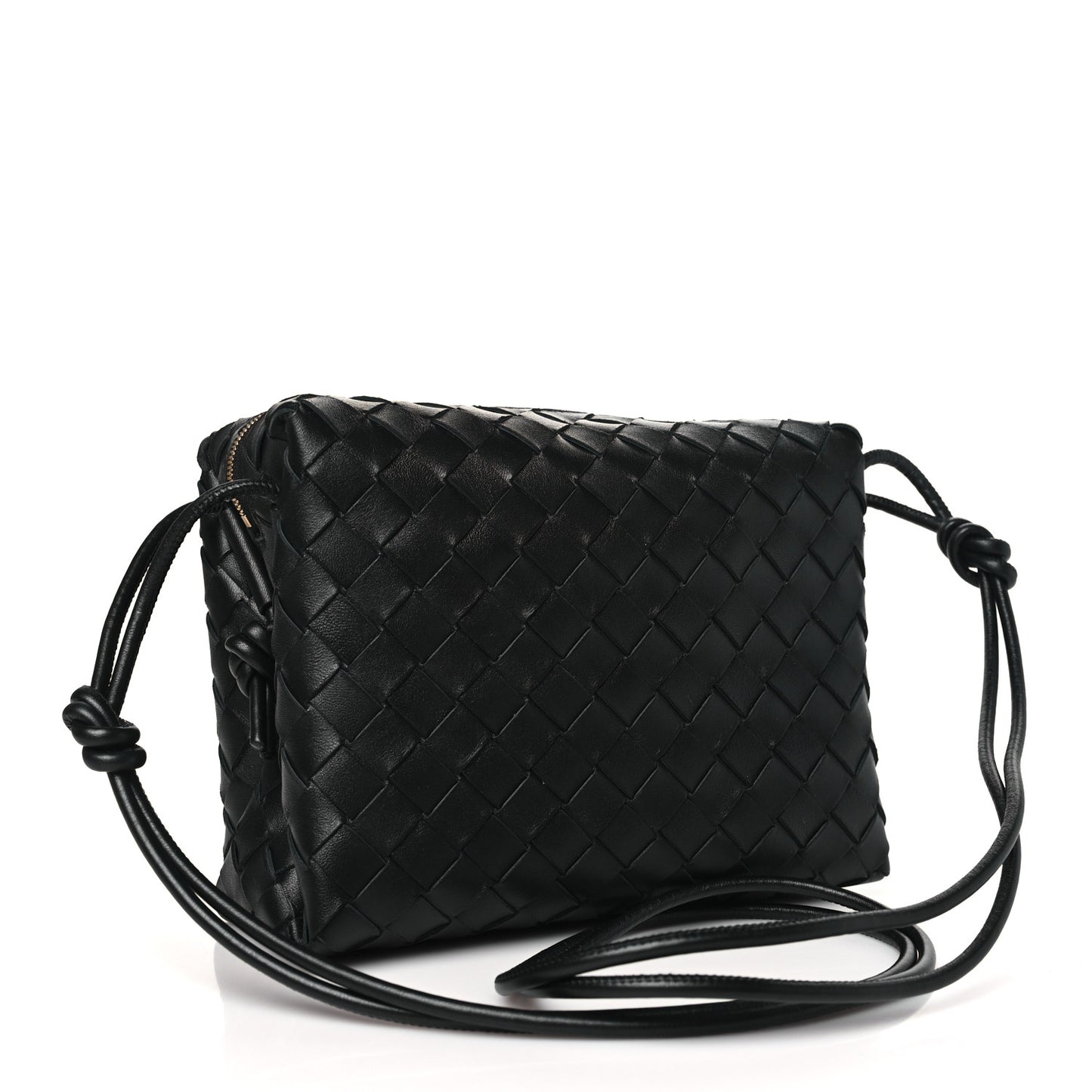 Nappa Intrecciato Medium Loop Camera Bag Black