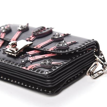 Valentino Garavani Vitello Loveblade Embellished Accordion Flap Bag Black Multicolor 9 of 9