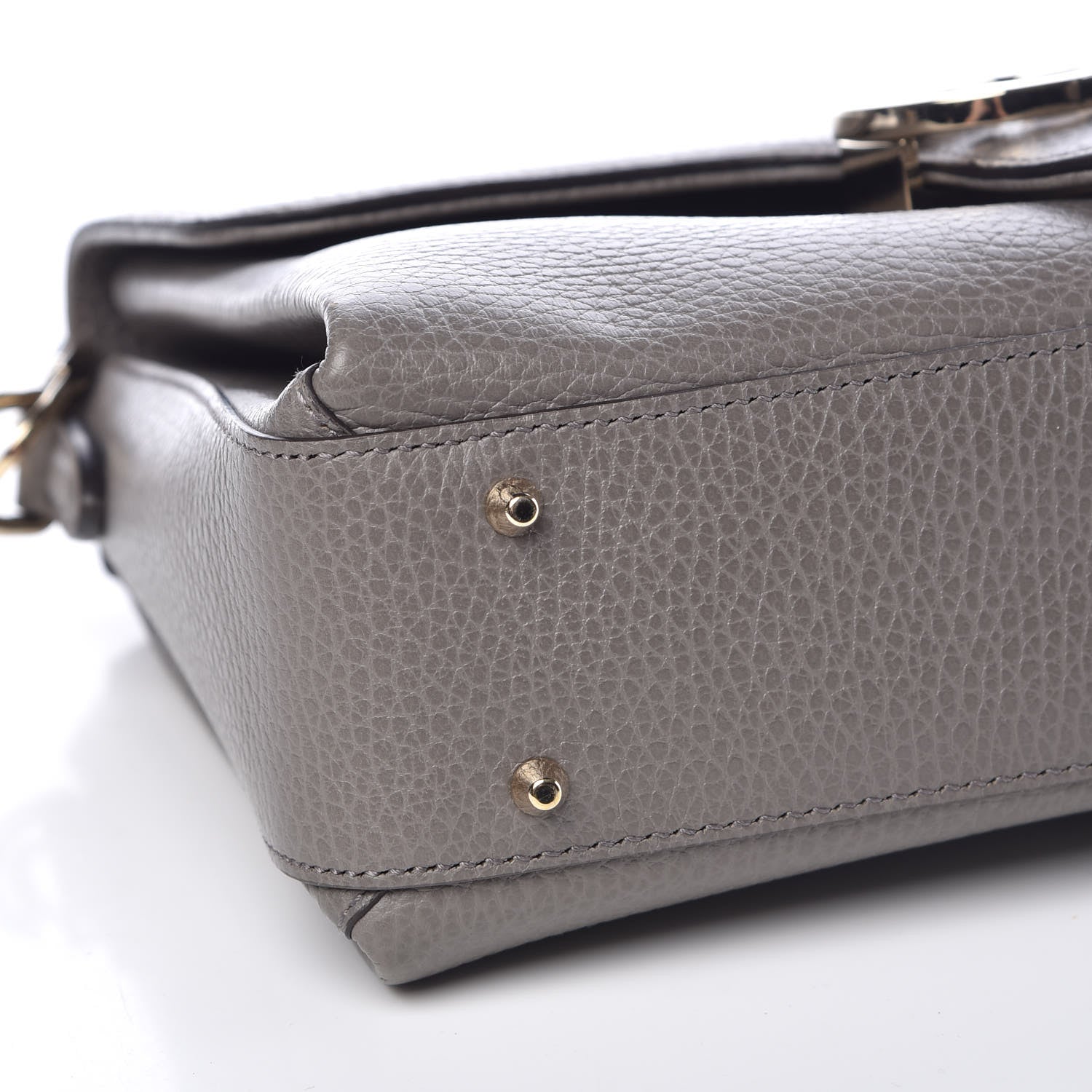 Gucci Dollar Calfskin Interlocking G Top Handle Shoulder Bag Loess 8 of 9