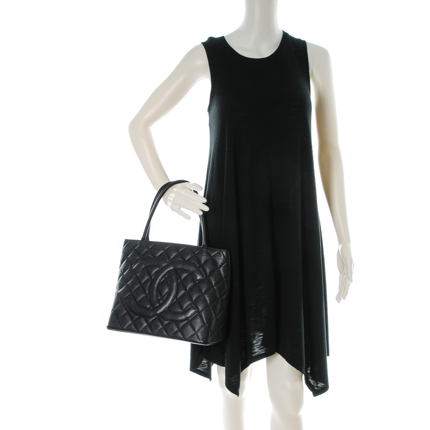 Chanel Caviar Quilted Medallion Tote Black 2 of 7