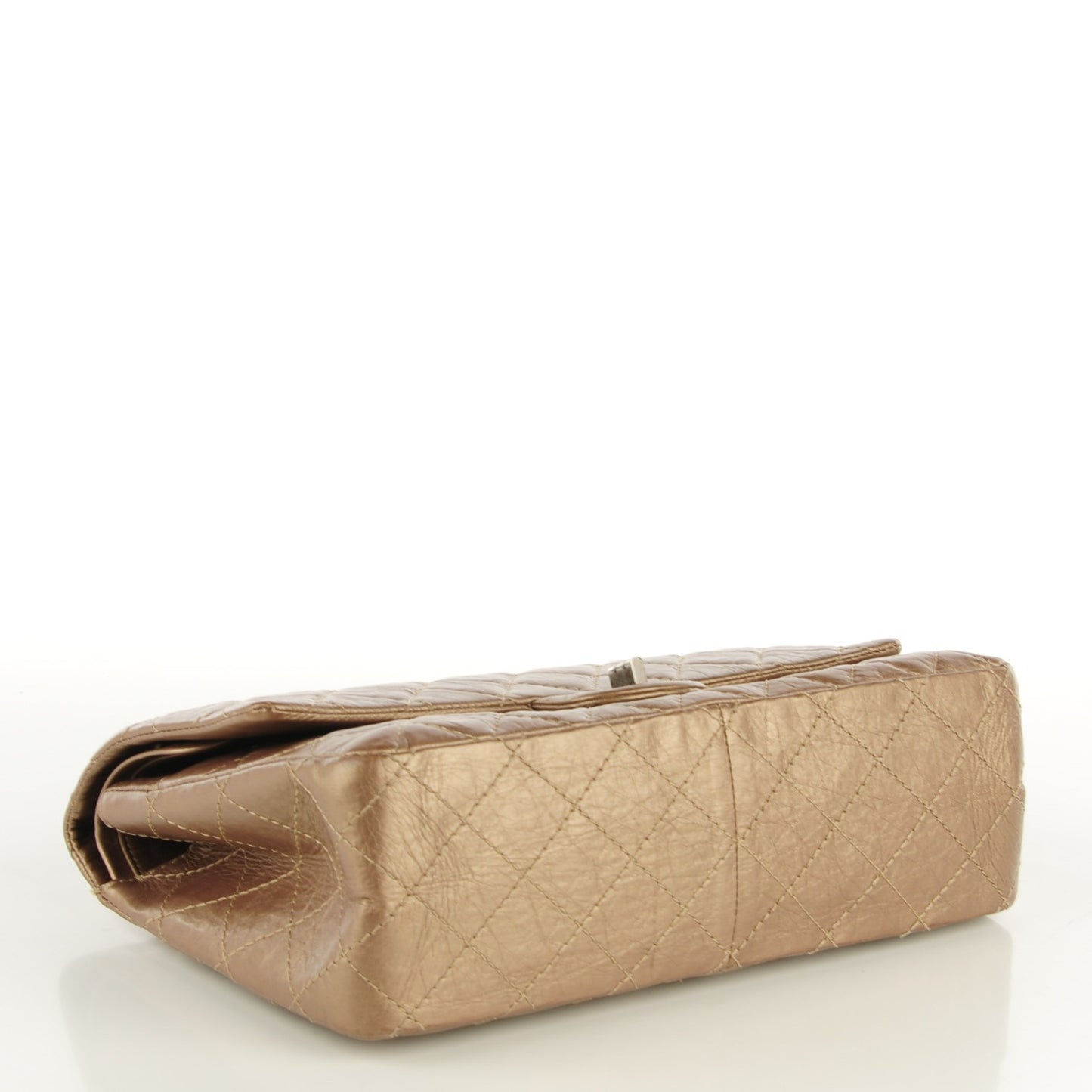 Metallic Aged Calfskin Quilted 2.55 Reissue 226 Flap Dark Gold