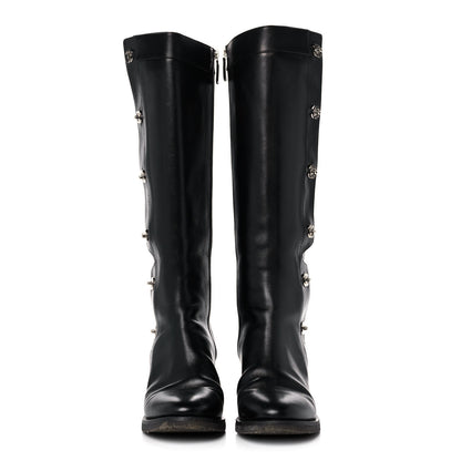 Chanel Calfskin CC Turnlock High Boots 40 Black 2 of 8