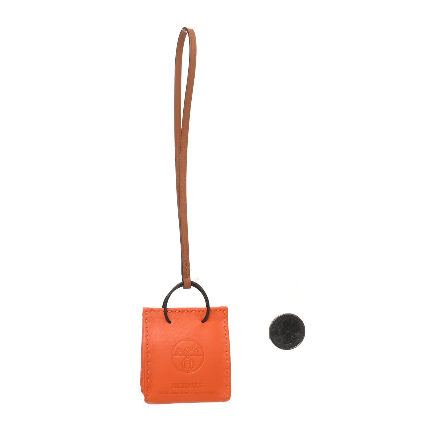 Milo Lambskin Swift Shopping Bag Charm Feu Gold