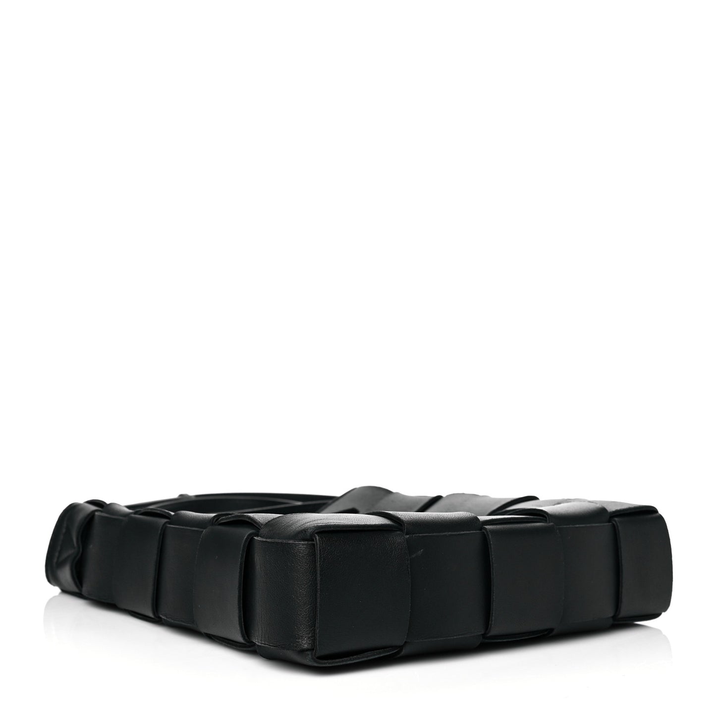 Lambskin Maxi Intrecciato Cassette Messenger Black
