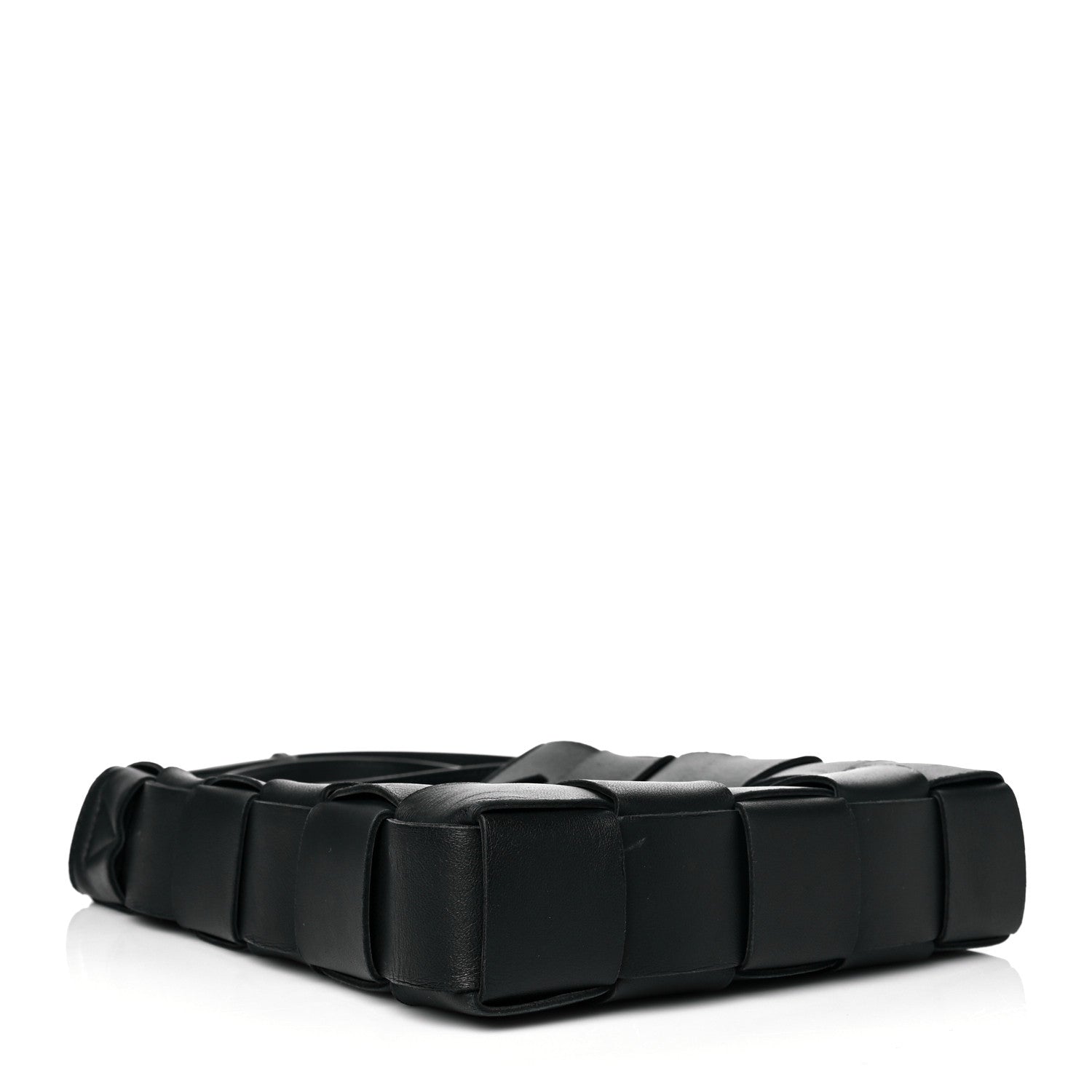 Bottega Veneta Lambskin Maxi Intrecciato Cassette Messenger Black 3 of 15