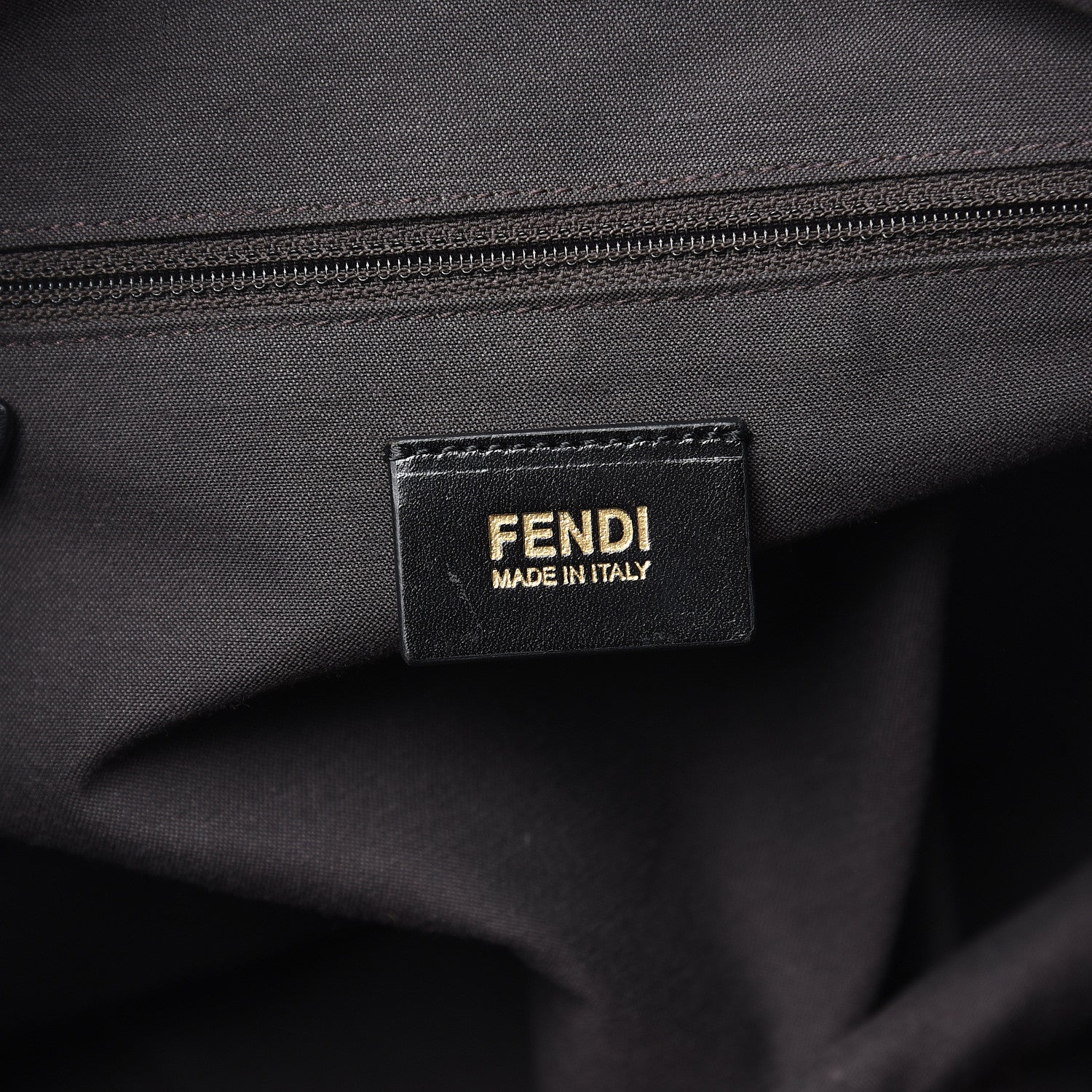 Fendi Zucchino Spalmati Vitello Medium Chiusura Tote Black 6 of 12