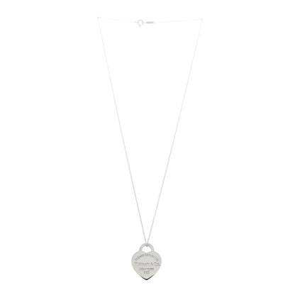Tiffany Sterling Silver Medium Return to Tiffany Heart Pendant Necklace 3 of 6