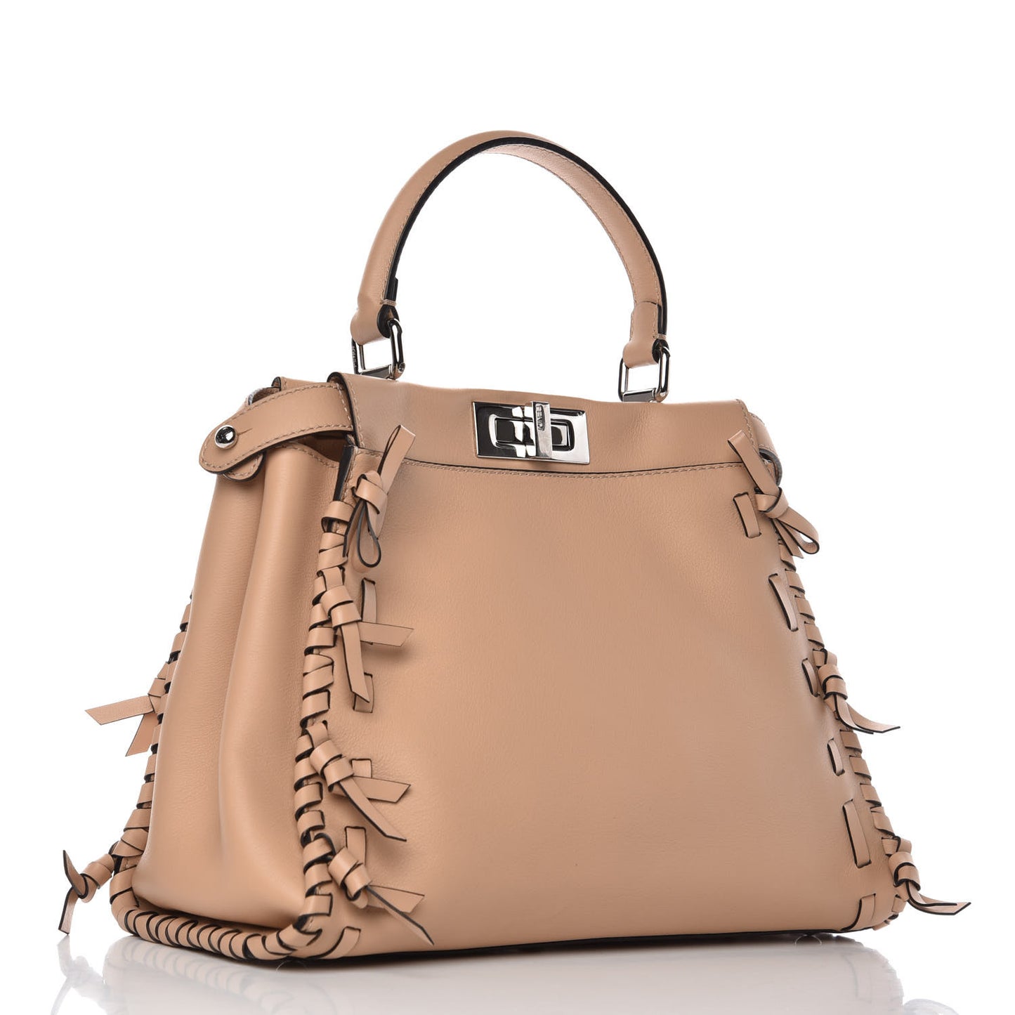 Vitello Seta Century Nappa Whipstitch Medium Peekaboo Iconic Satchel Makeup