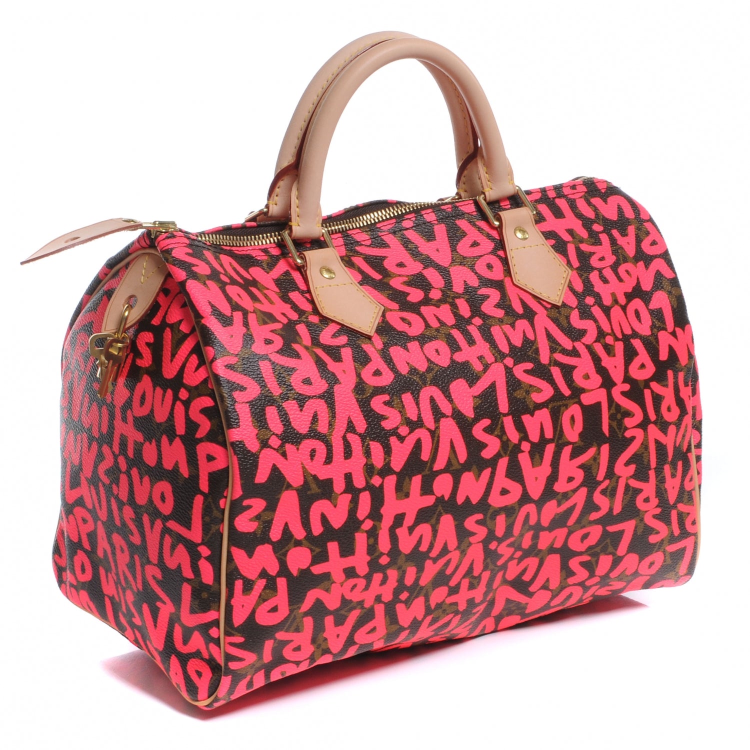 Louis Vuitton Monogram Graffiti Speedy 30 Fuchsia 3 of 7