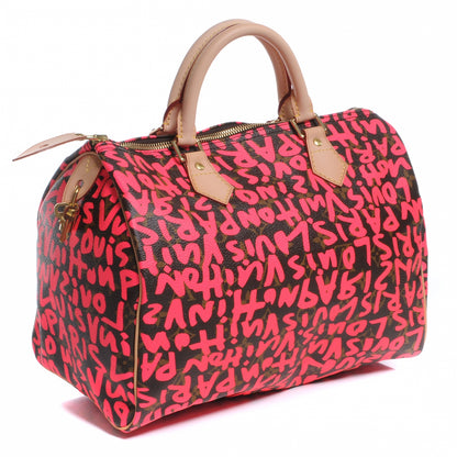 Louis Vuitton Monogram Graffiti Speedy 30 Fuchsia 3 of 7