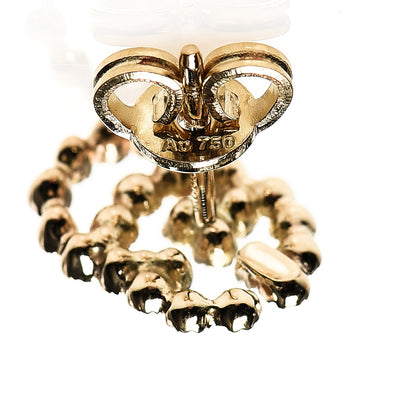 Gucci 18K Yellow Gold Diamond Running G Earrings 4 of 4