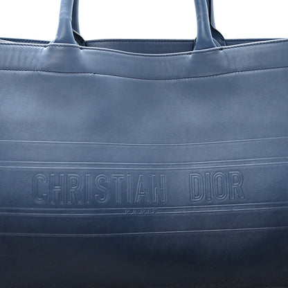 Christian Dior Gradient Smooth Calfskin Embossed Medium Book Tote Indigo Blue 8 of 12