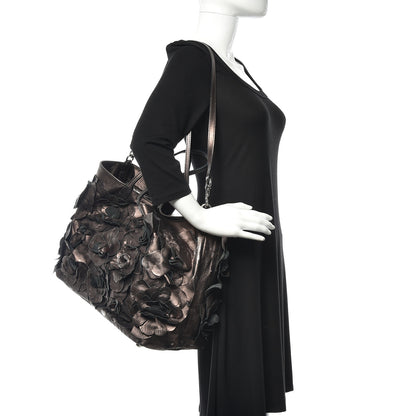 Valentino Garavani Metallic Nappa Floral Tote 2 of 14