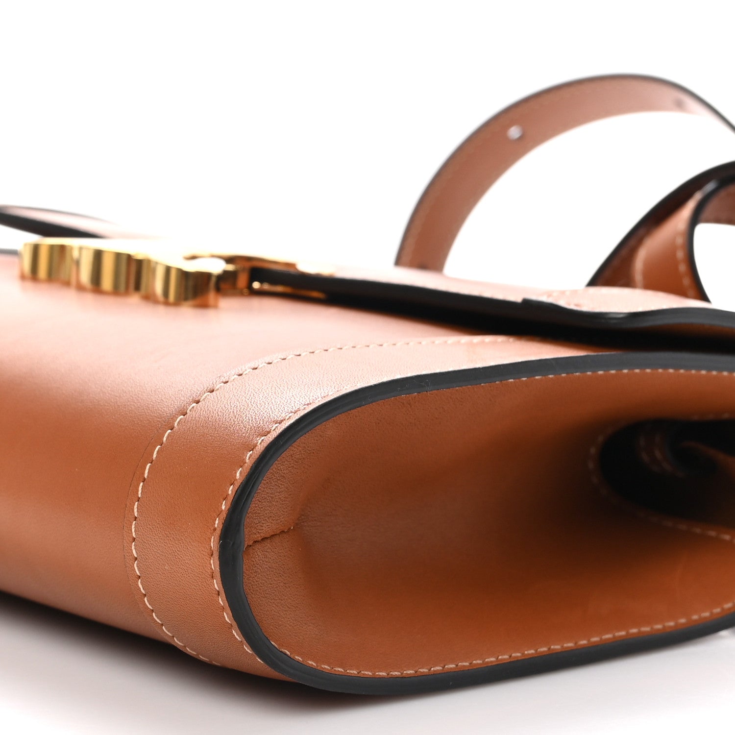 Celine Natural Calfskin Triomphe Strap Bag Tan 9 of 11
