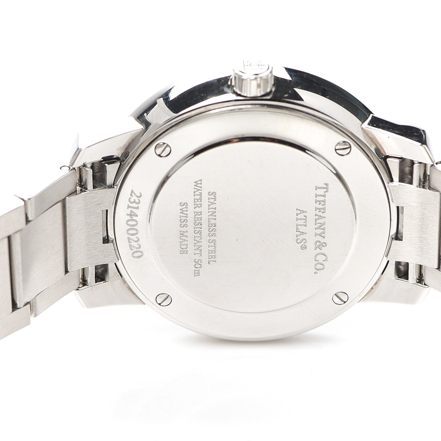 Stainless Steel Diamond Bezel 31mm Atlas 2-Hand Quartz Watch Black