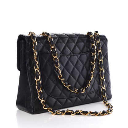 Chanel Caviar Quilted Jumbo Single Flap Black 4 of 8