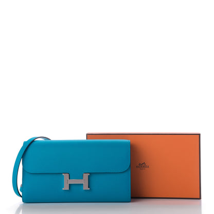 Hermes Evercolor Constance Wallet To Go Blue Zanzibar 9 of 9