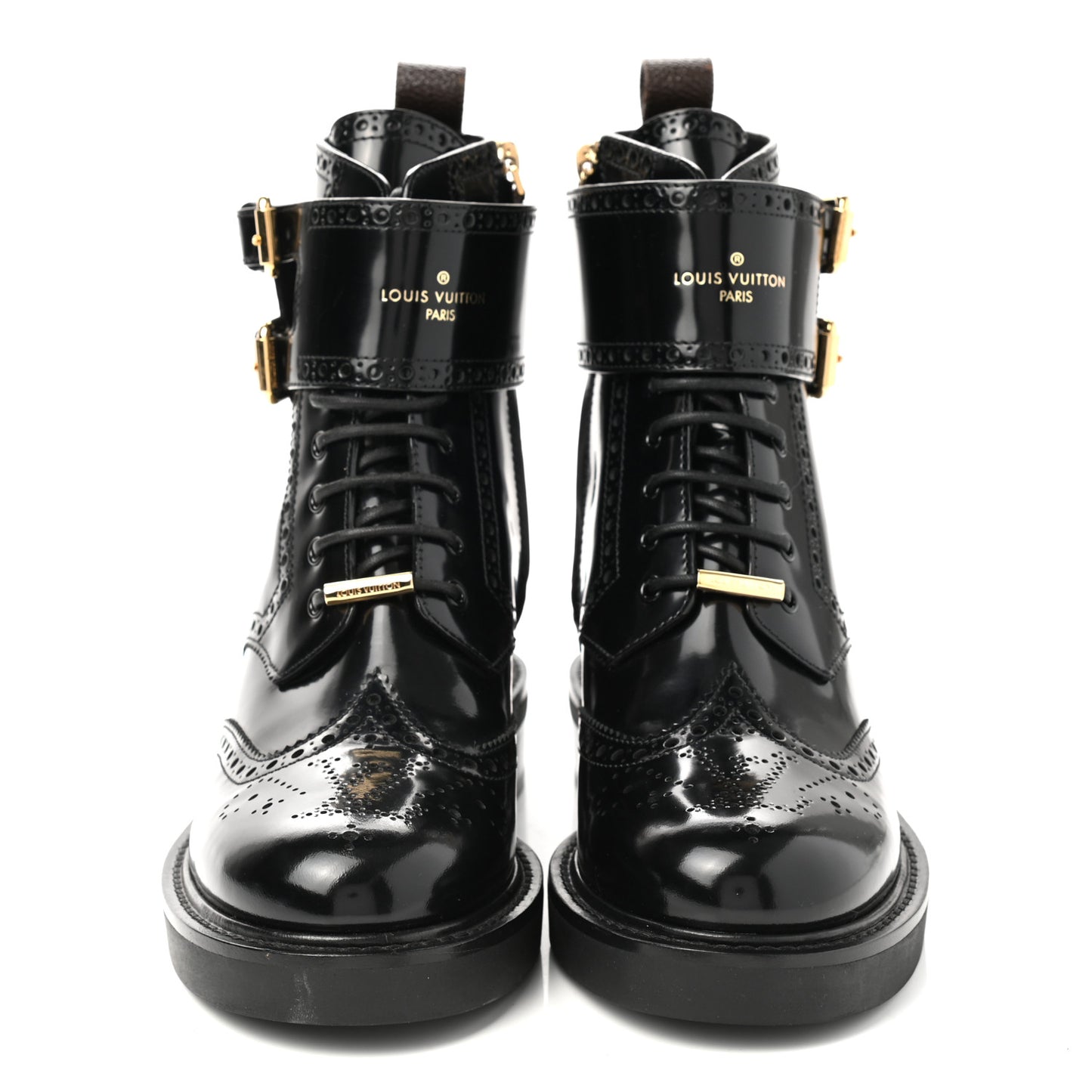 Glazed Calfskin Midtown Ankle Boots 36 Black