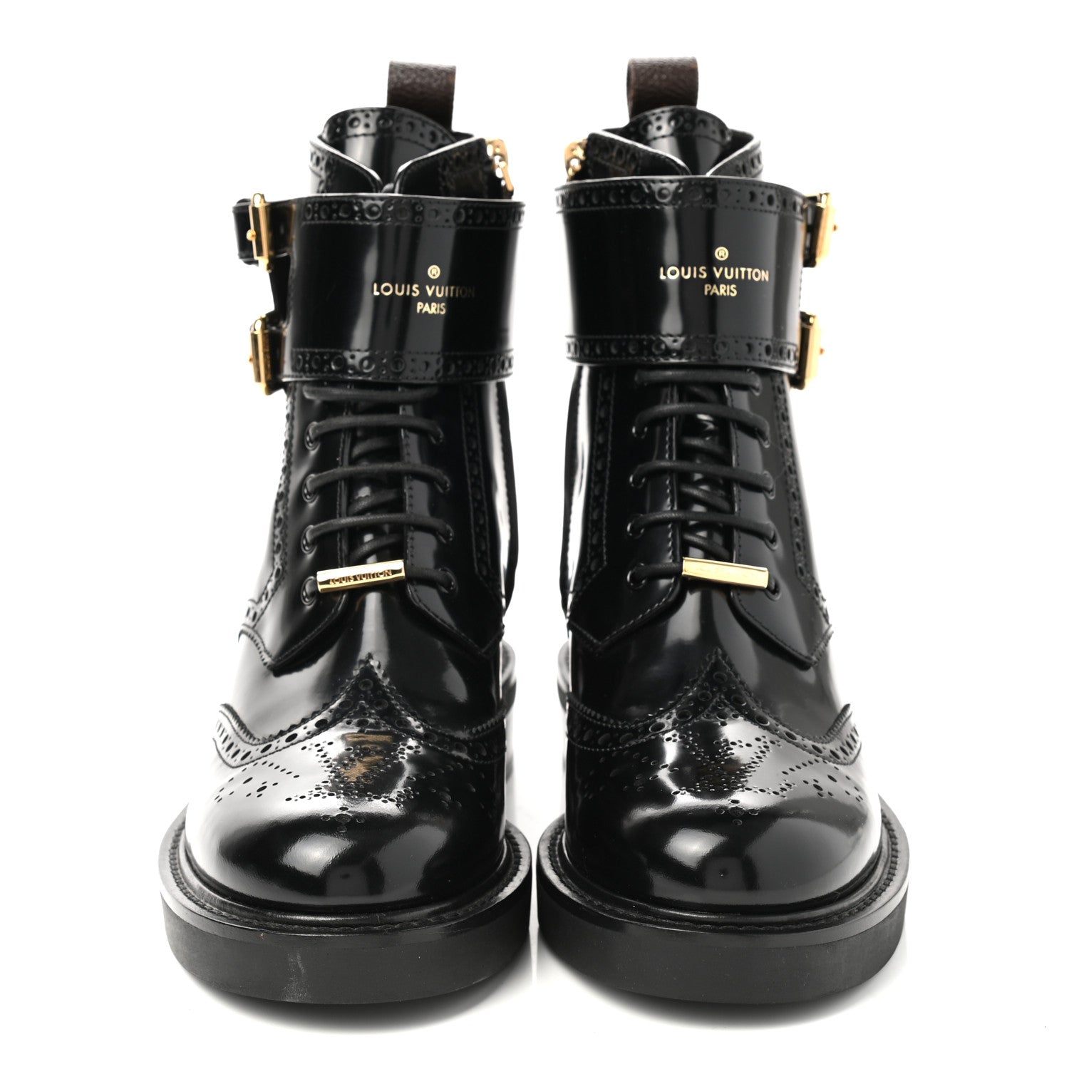 Louis Vuitton Glazed Calfskin Midtown Ankle Boots 36 Black 2 of 8