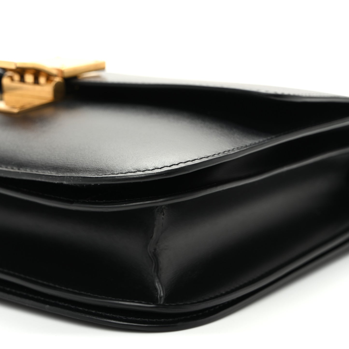 Box Calfskin Medium Classic Box Flap Bag Black
