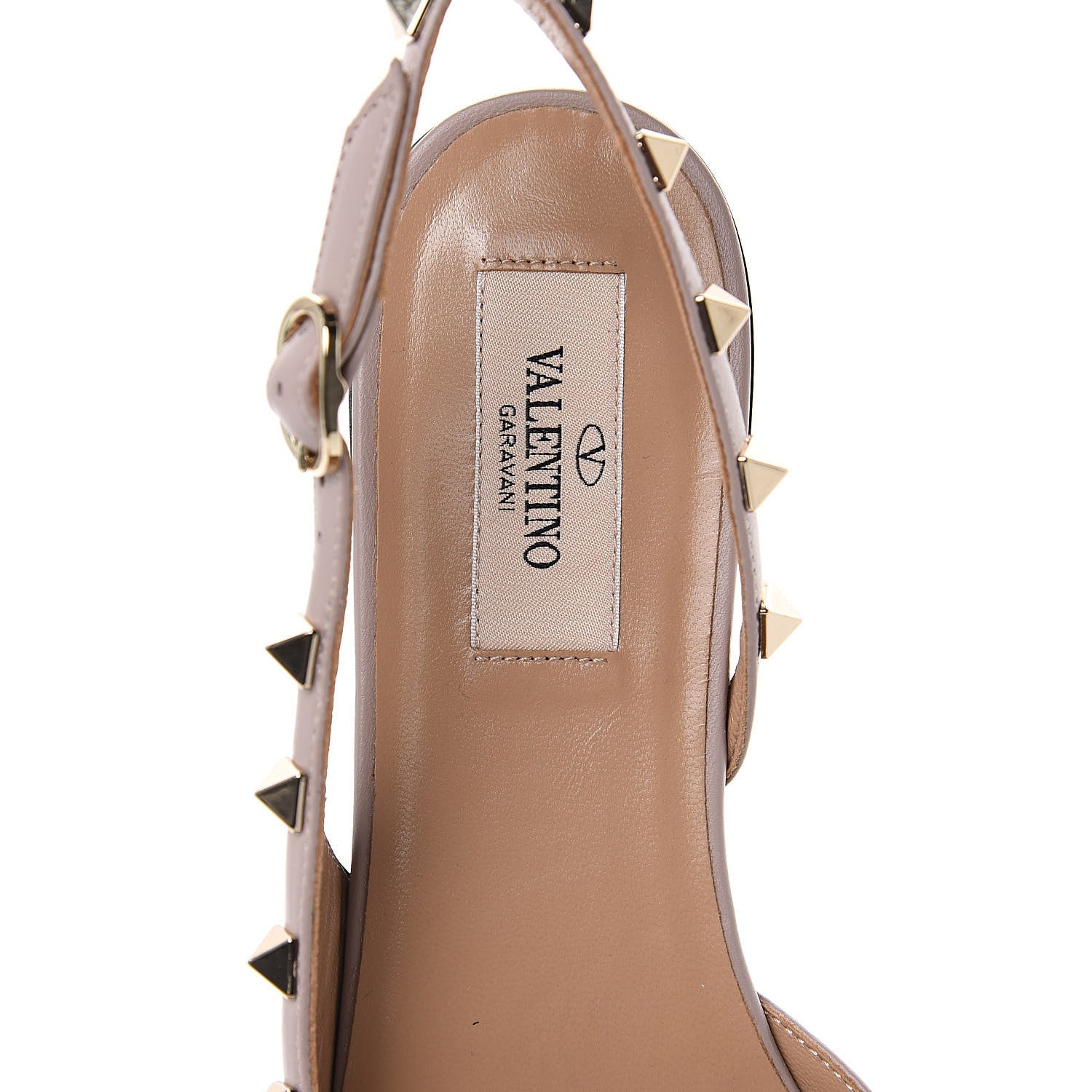 Valentino Garavani Nappa Rockstud Slingback Flats 37 Black Poudre 6 of 9