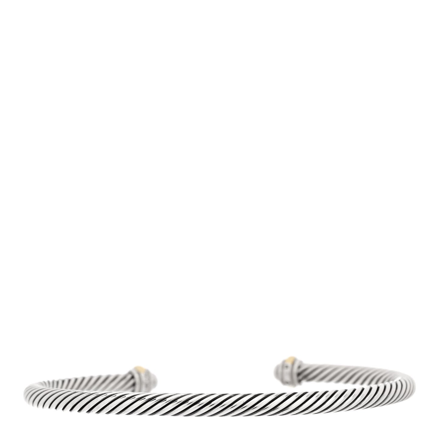 Sterling Silver 18K Yellow Gold 4mm Cable Classics Bracelet