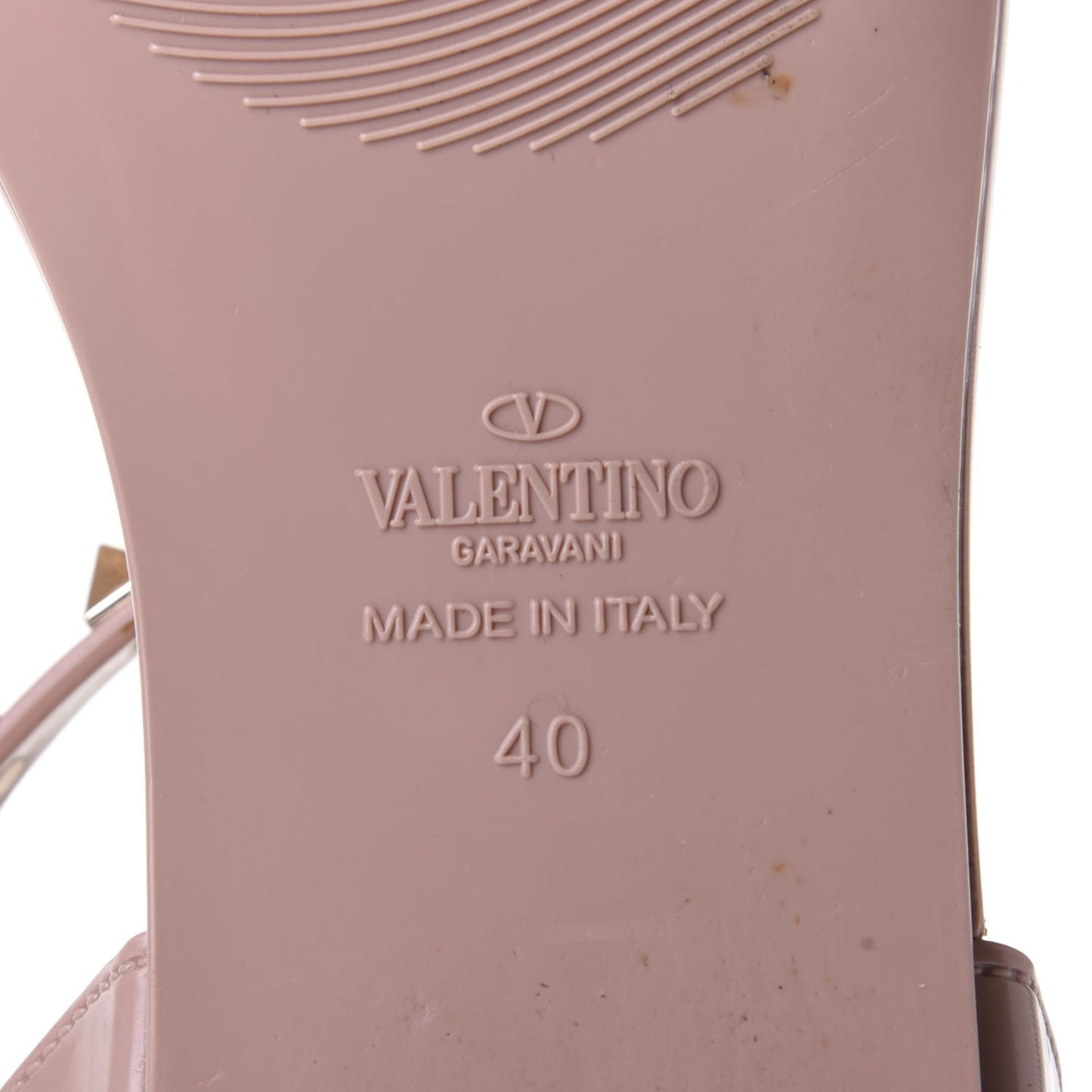 PVC Jelly Rockstud Caged Sandals 40 Poudre