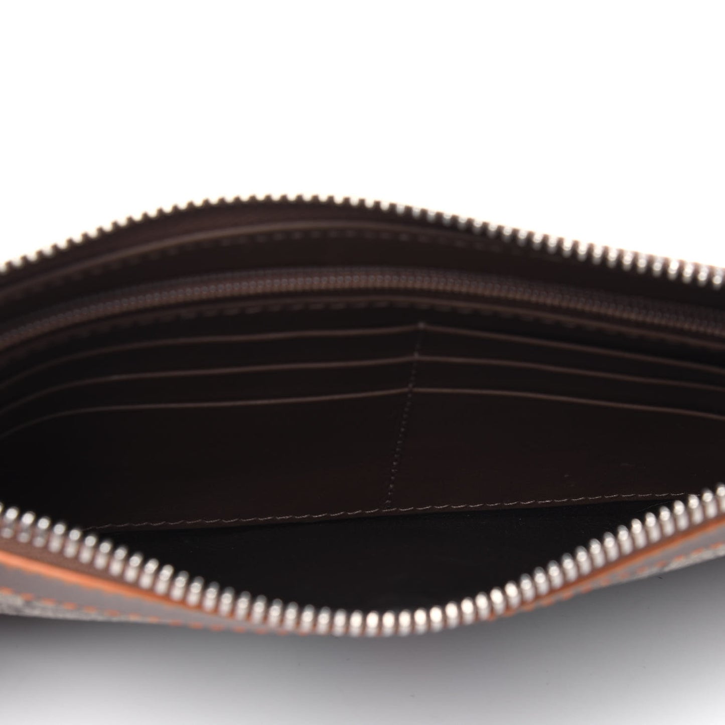GG Supreme Monogram Web Small Pouch Clutch Dark Brown