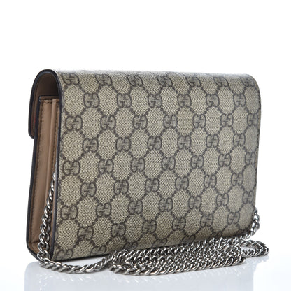 Gucci GG Supreme Monogram Mini Dionysus Chain Wallet Beige Taupe 3 of 10