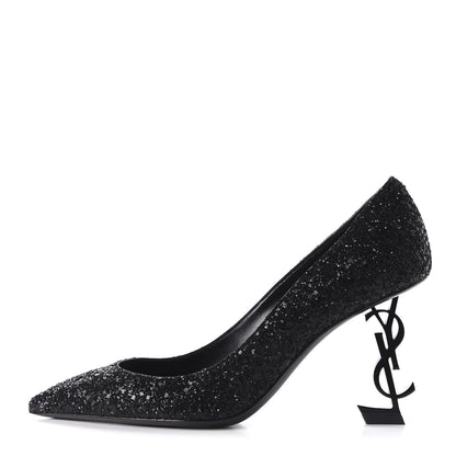 Saint Laurent Glitter Opyum 85 Pumps 38 Black 1 of 9