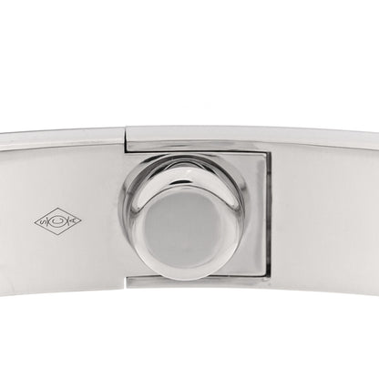 Cartier 18K White Gold 4 Diamond Love Bracelet 17 5 of 8